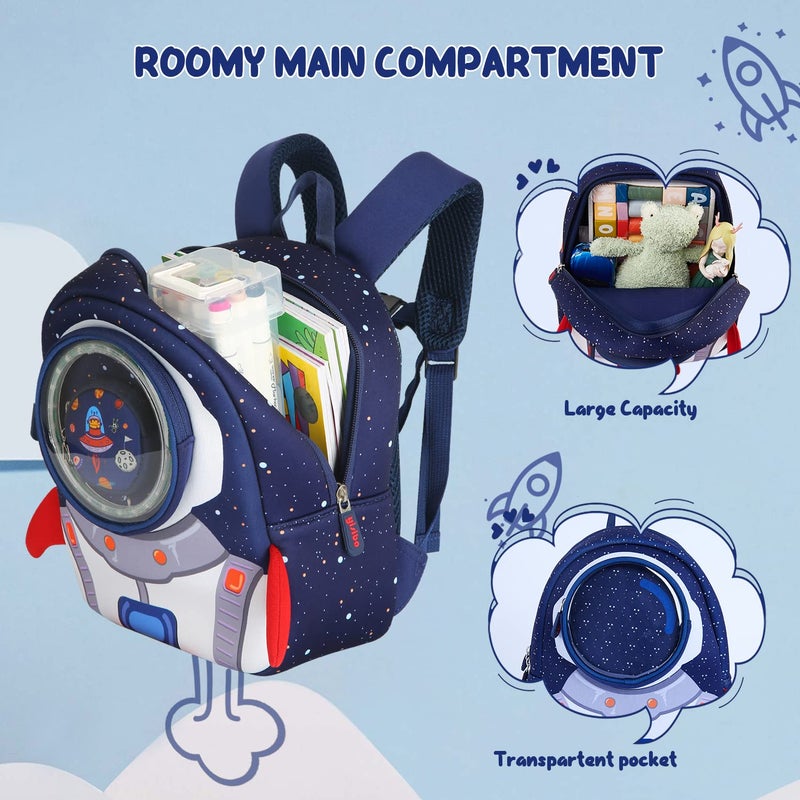 yisibo Rocket Toddler Backpack with Leash,3-6 Years Anti-lost Kids Backpack,Children Backpack for boys girls - Image 5